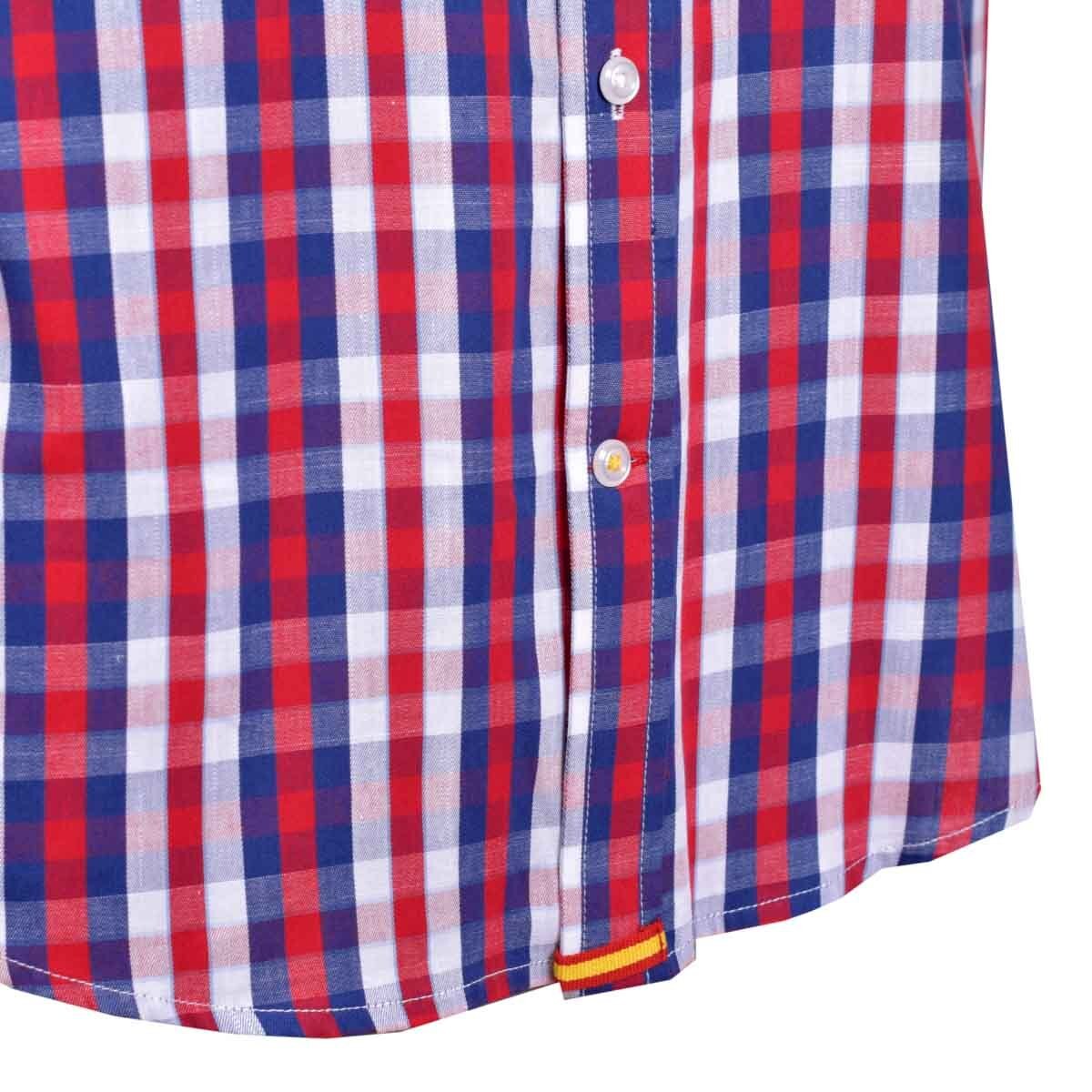 Camisa de Rayas Rojo con Azul Manga Larga Scandro