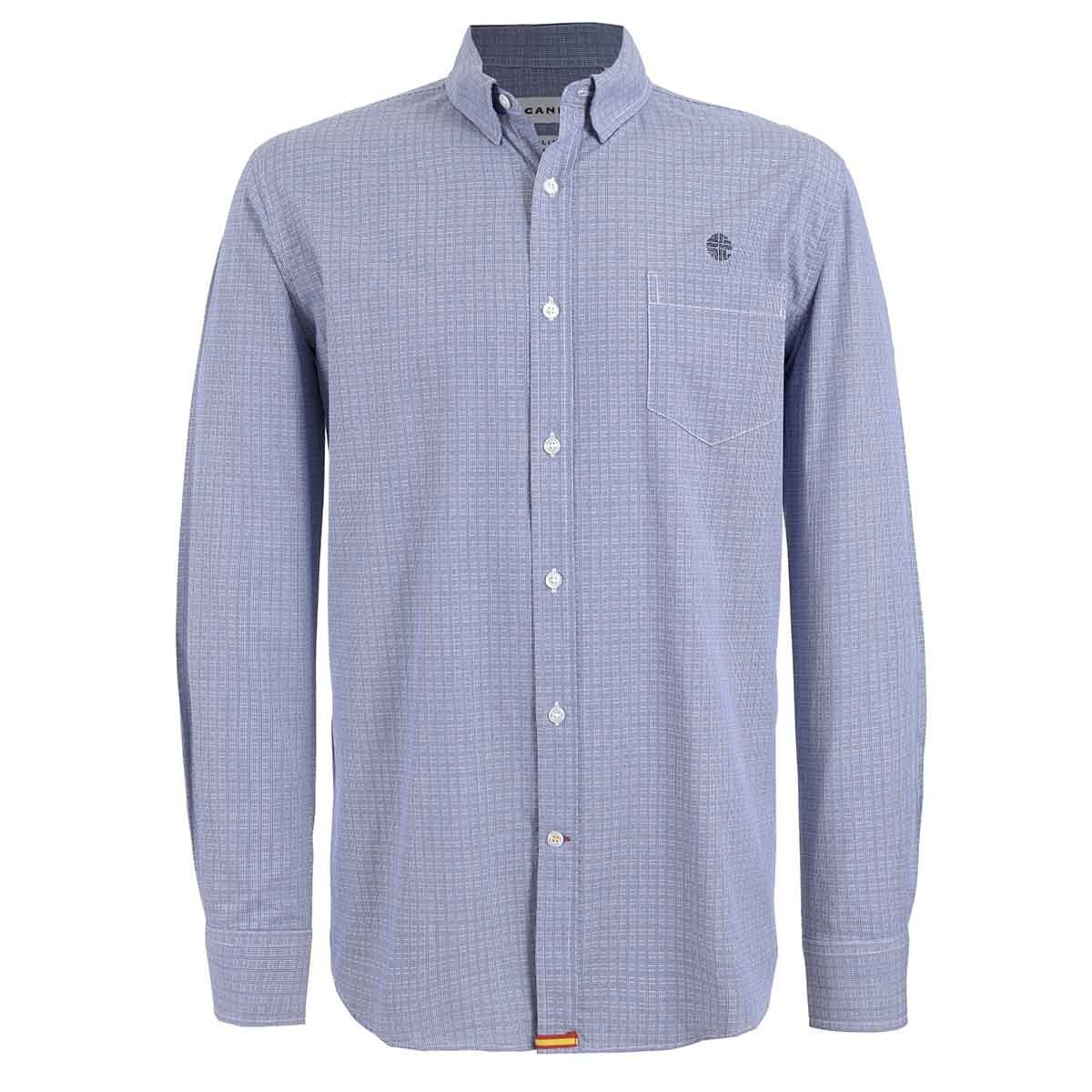 Camisa Azul Manga Larga Scandro para Caballero