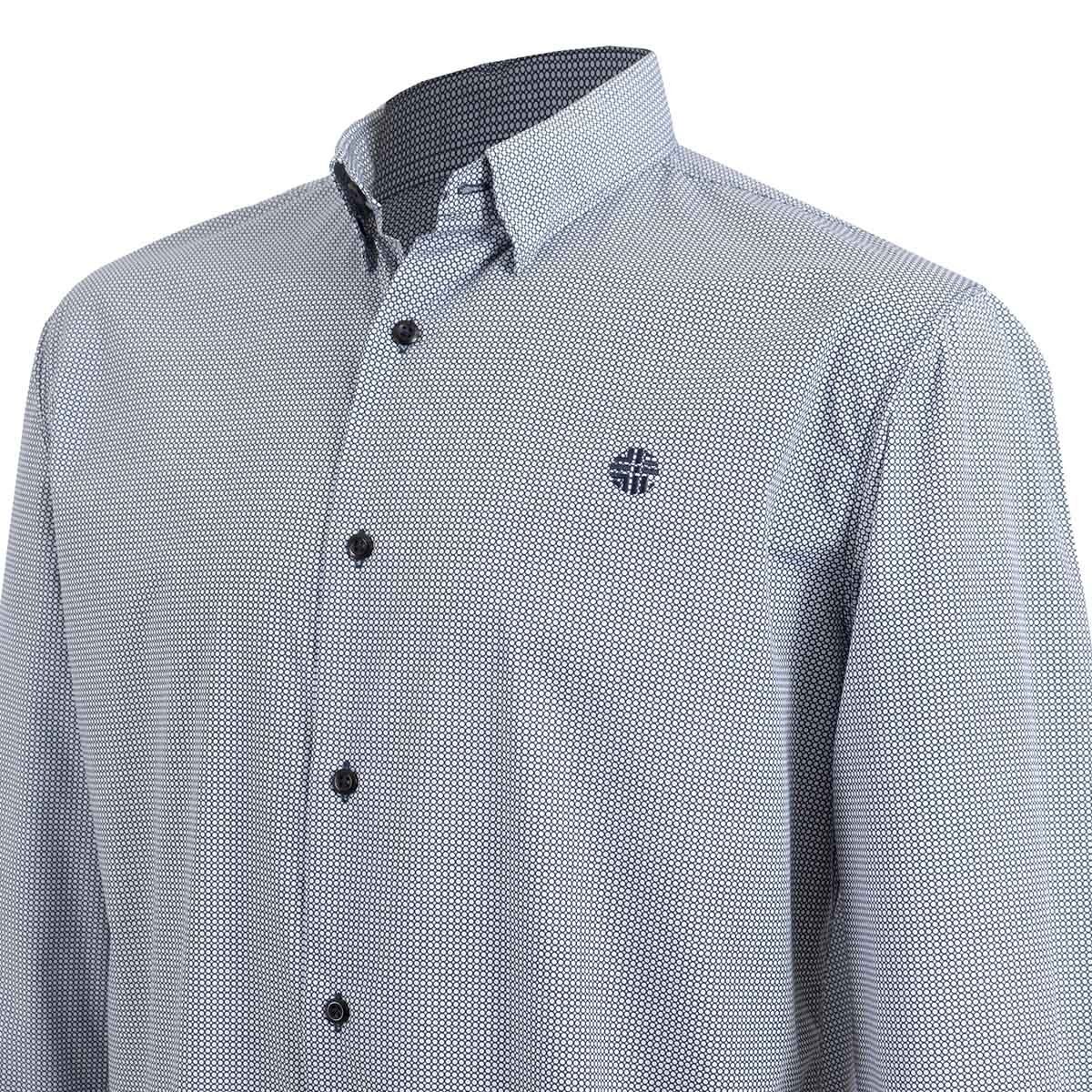 Camisa Azul Combinado Manga Larga Scandro para Caballero
