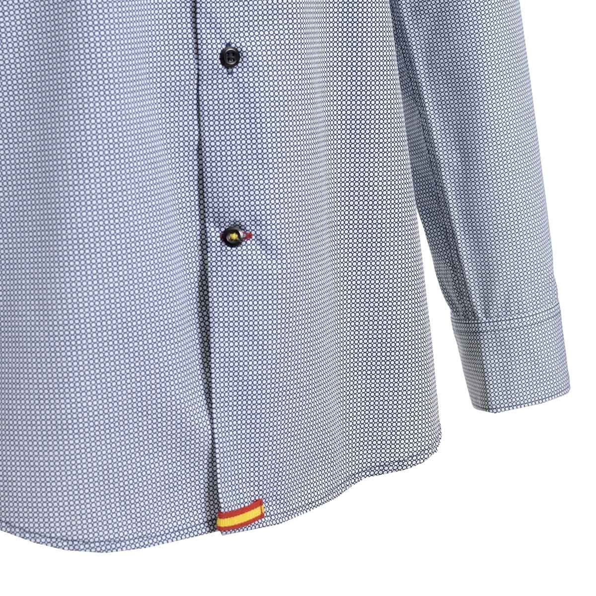Camisa Azul Combinado Manga Larga Scandro para Caballero