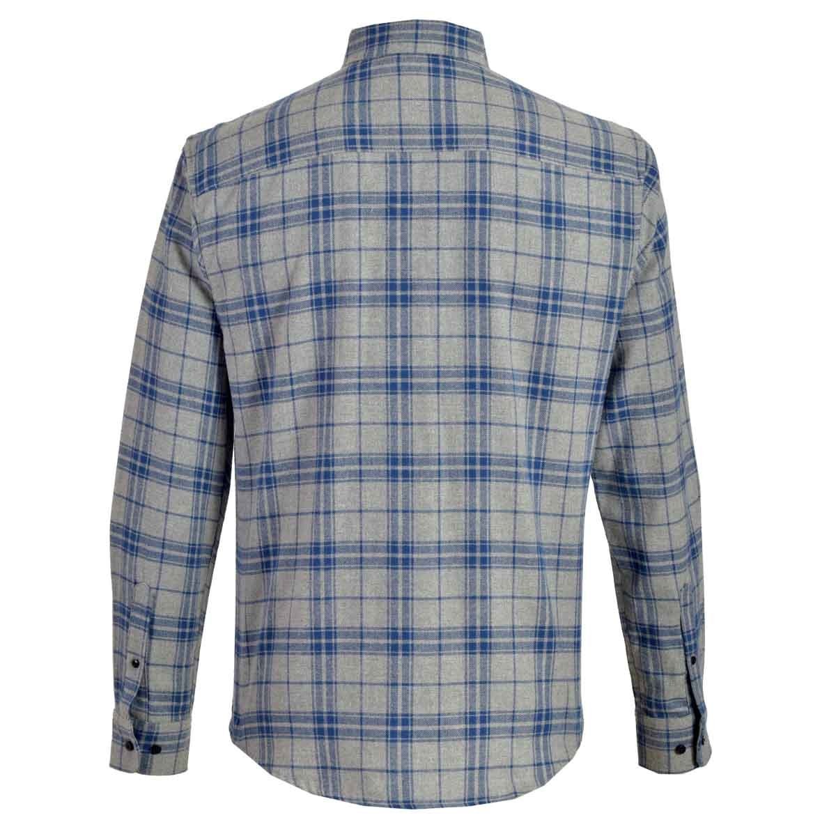 Camisa de Cuadros Gris Combinado Manga Larga Scandro para Caballero