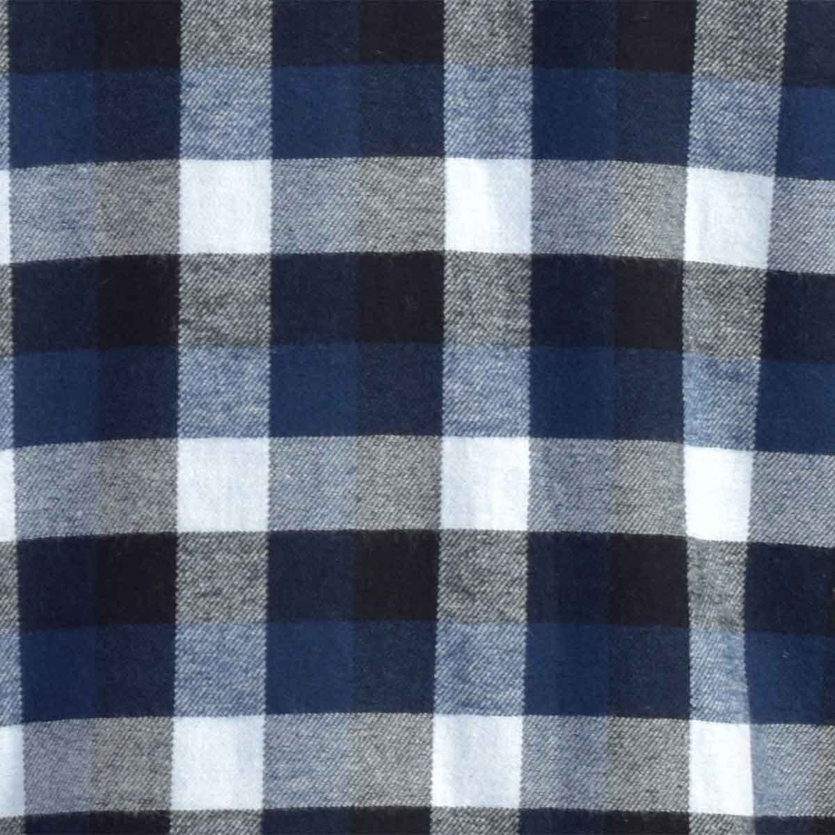 Camisa de Cuadros Azul con Negro Manga Larga Scandro para Caballero