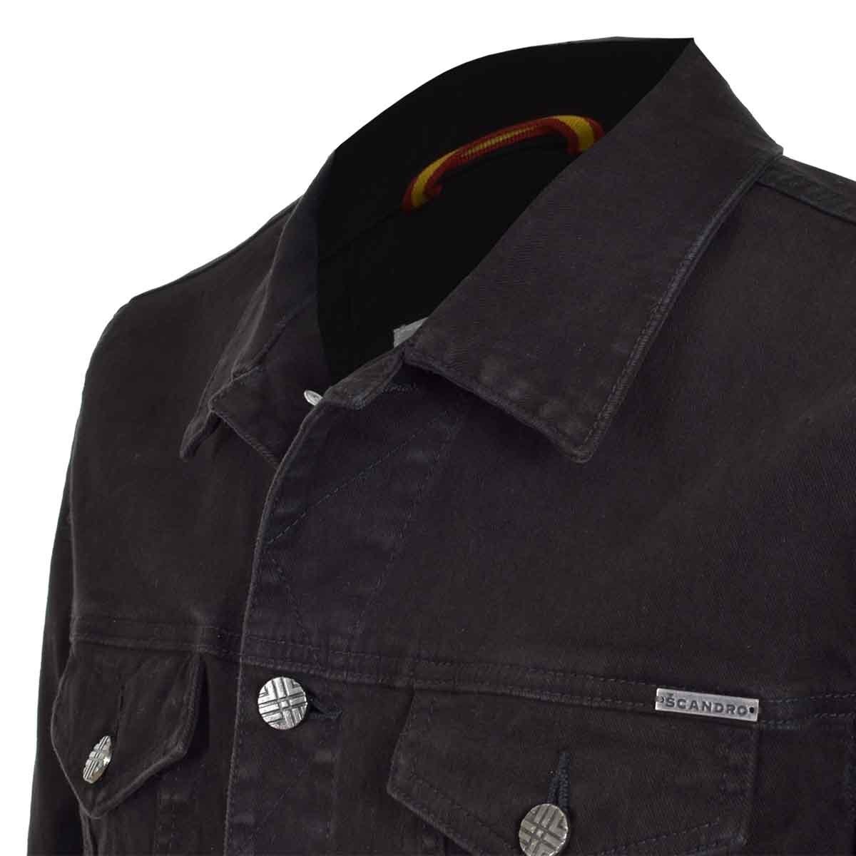 Chamarra Negra Casual Scandro para Caballero