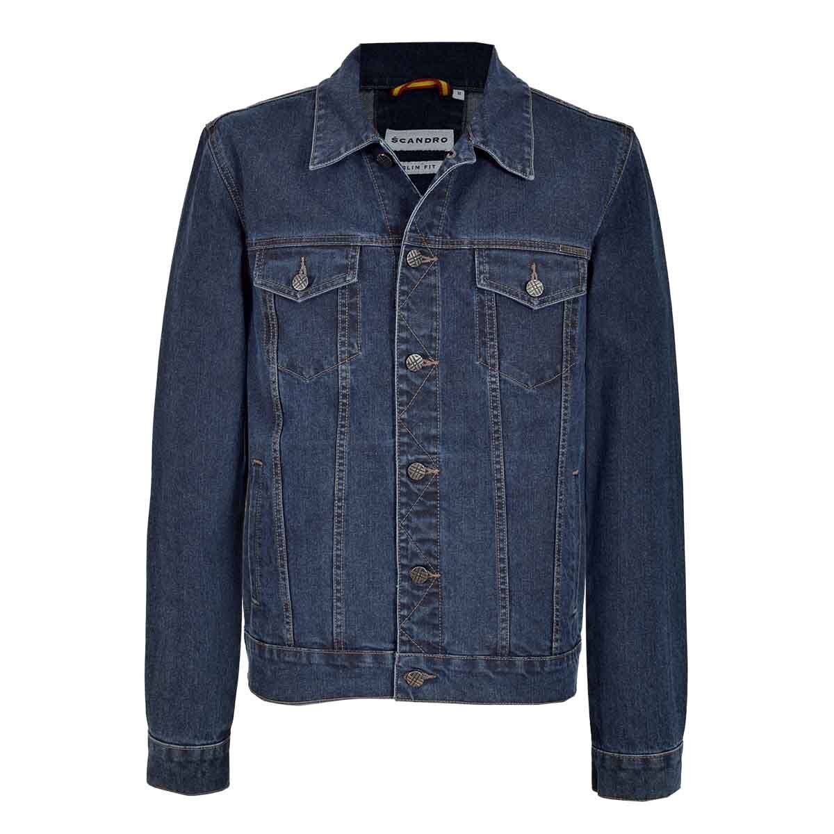 Chamarra Azul Casual Scandro para Caballero