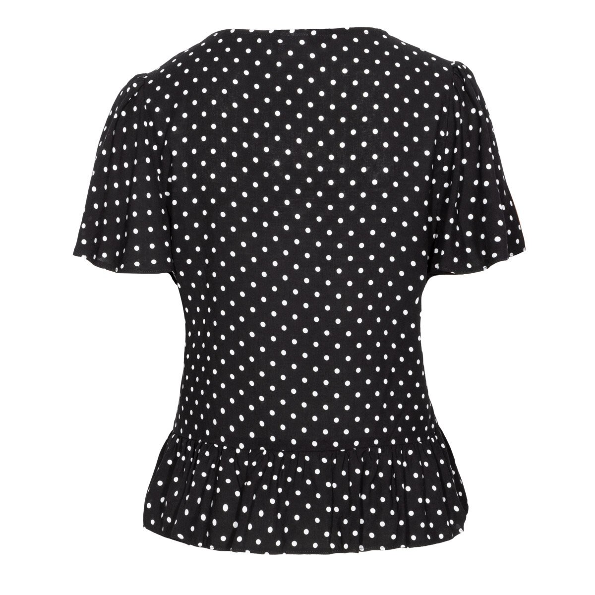 Blusa negra lunares blancos Clearance