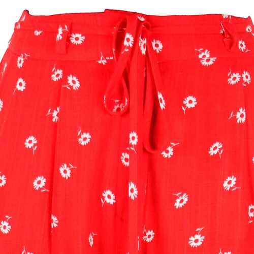 Pantalón Rojo Estampado con Jareta Just By Basel para Dama