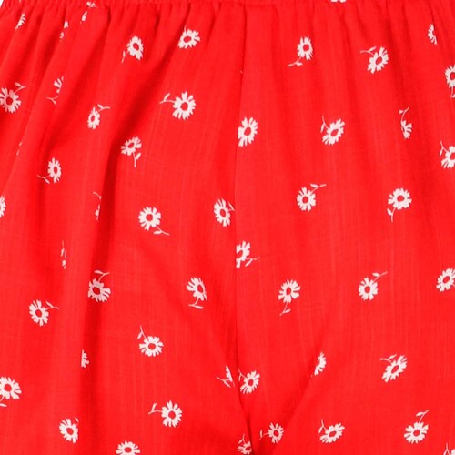 Pantalón Rojo Estampado con Jareta Just By Basel para Dama