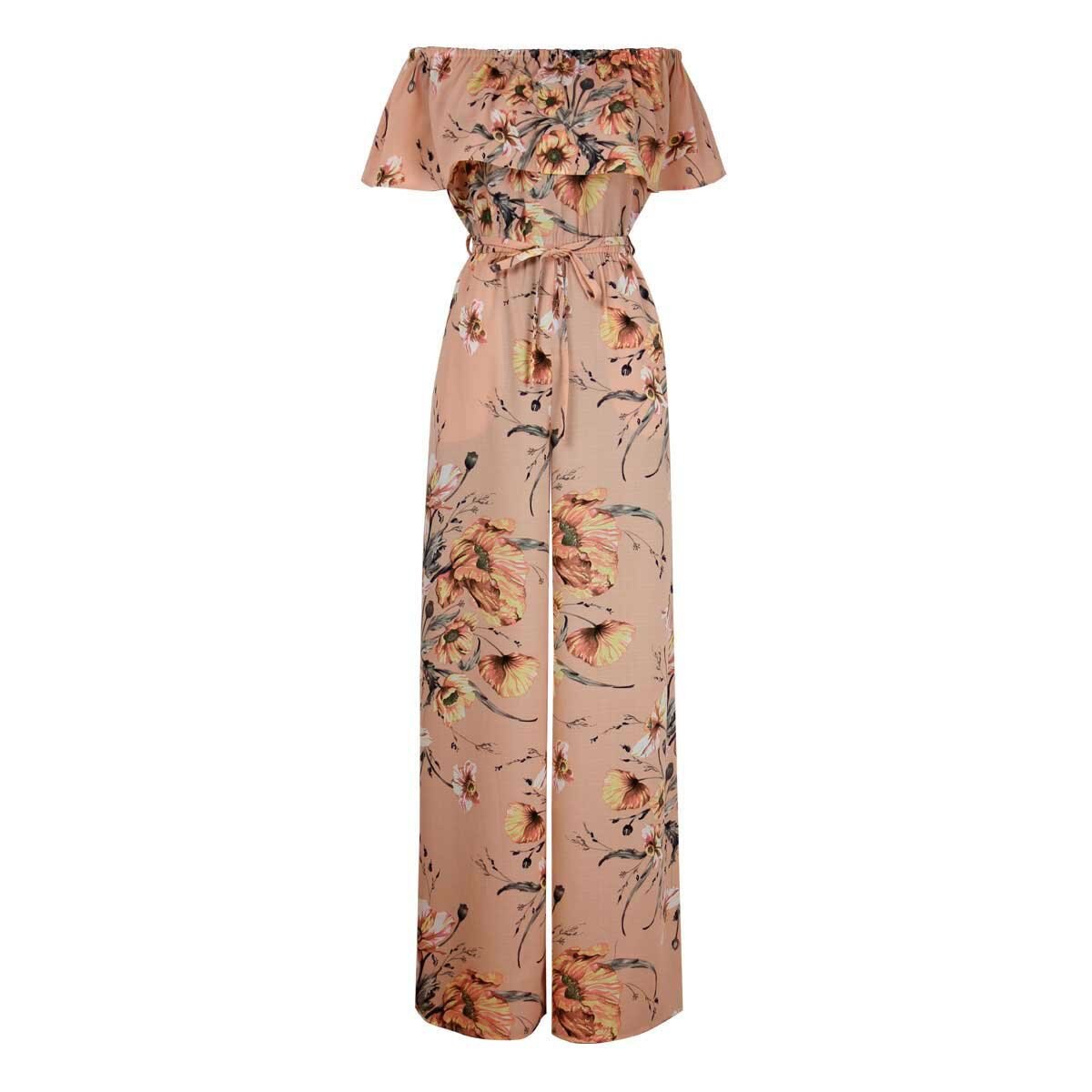 Jumpsuit con Olan Escote off Shoulder Elle
