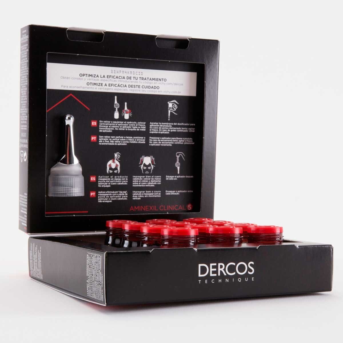 Dercos Aminexil Clinical 5 Hombre Anti-Caída 12 Ampolletas Vichy
