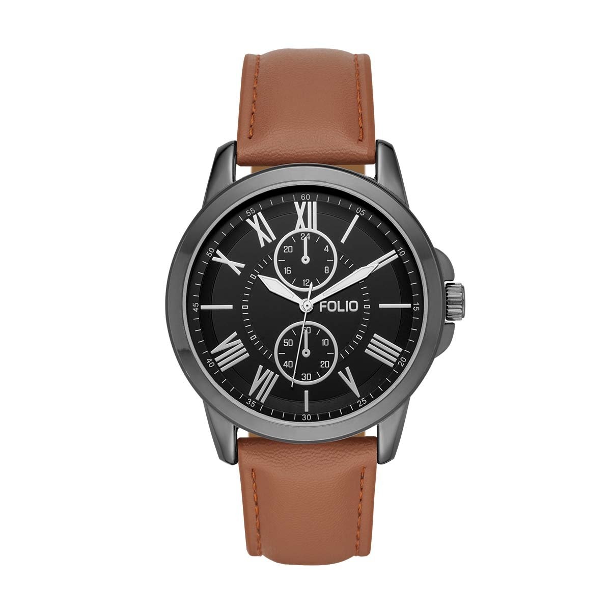 Reloj para Caballero Café con Carátula Negra Mass Market
