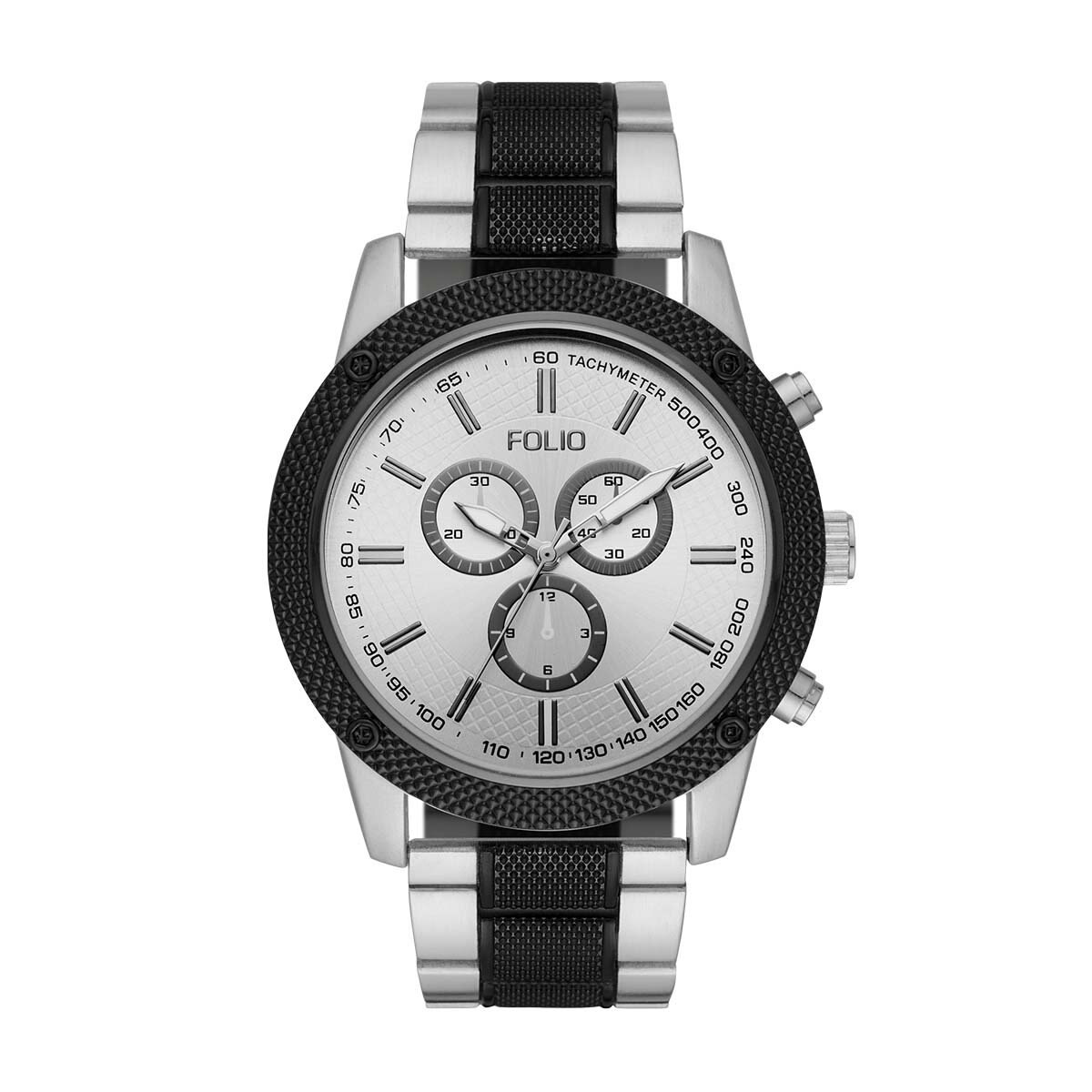 Reloj para Caballero Plata/negro Mass Market