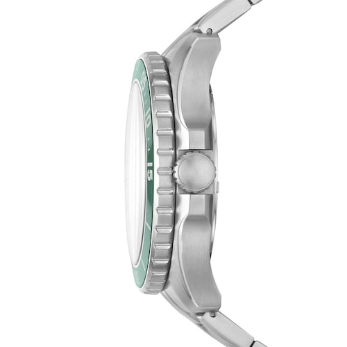Reloj Plata con Carátula Verde para Caballero Fossil