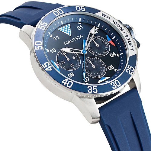 Reloj Azul con Fechador Y Horario Militar para Hombre Nautica