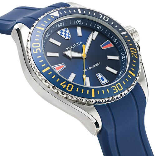 Reloj Azul de Silic&oacute;n para Caballero Nautica