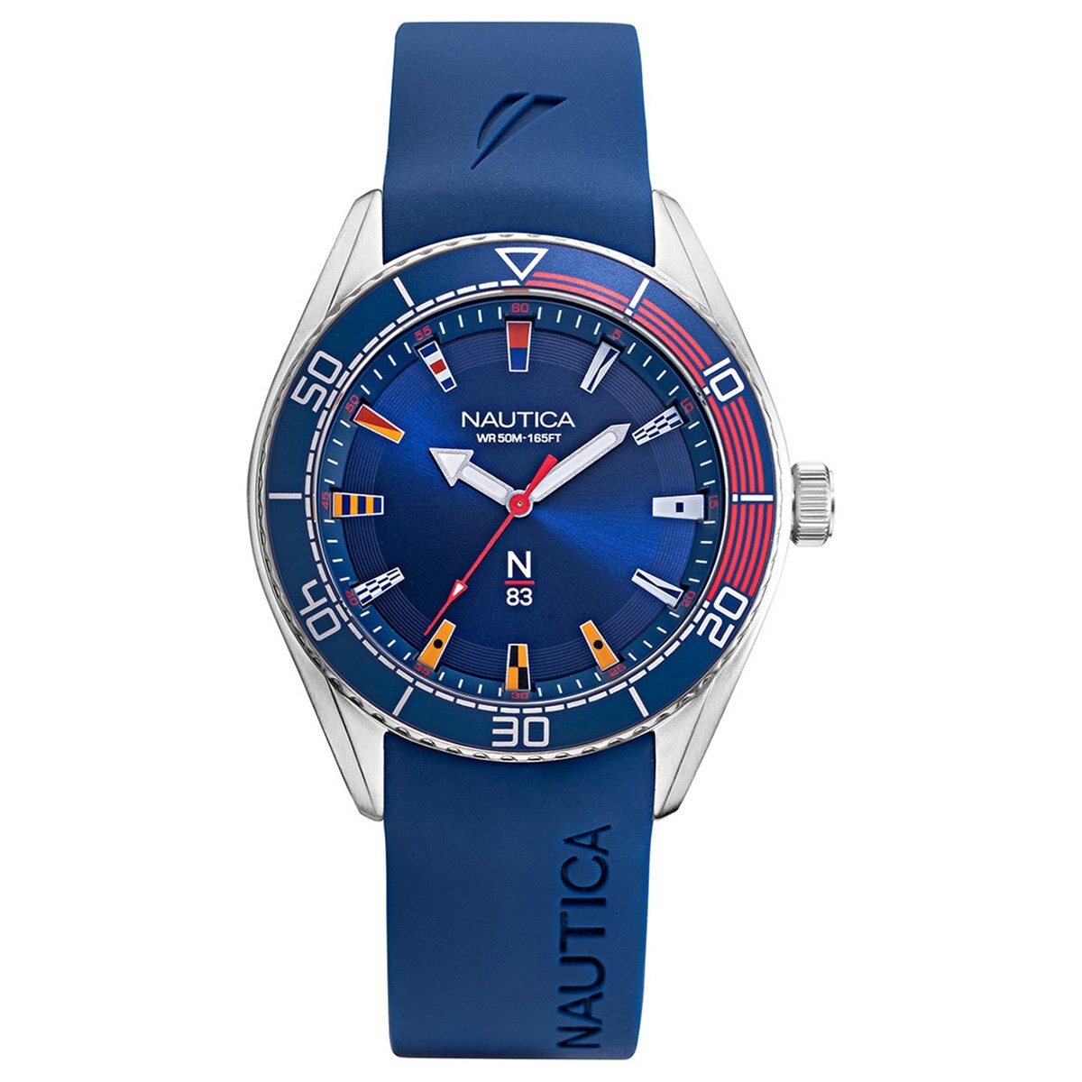 Reloj Azul de Silicón para Caballero Nautica N83