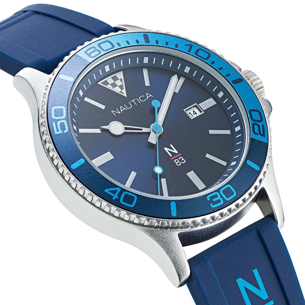 Reloj Azul Combinado para Caballero Nautica N83