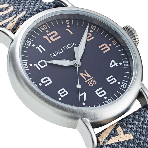 Reloj Azul con Marca en Correa para Caballero Nautica N83