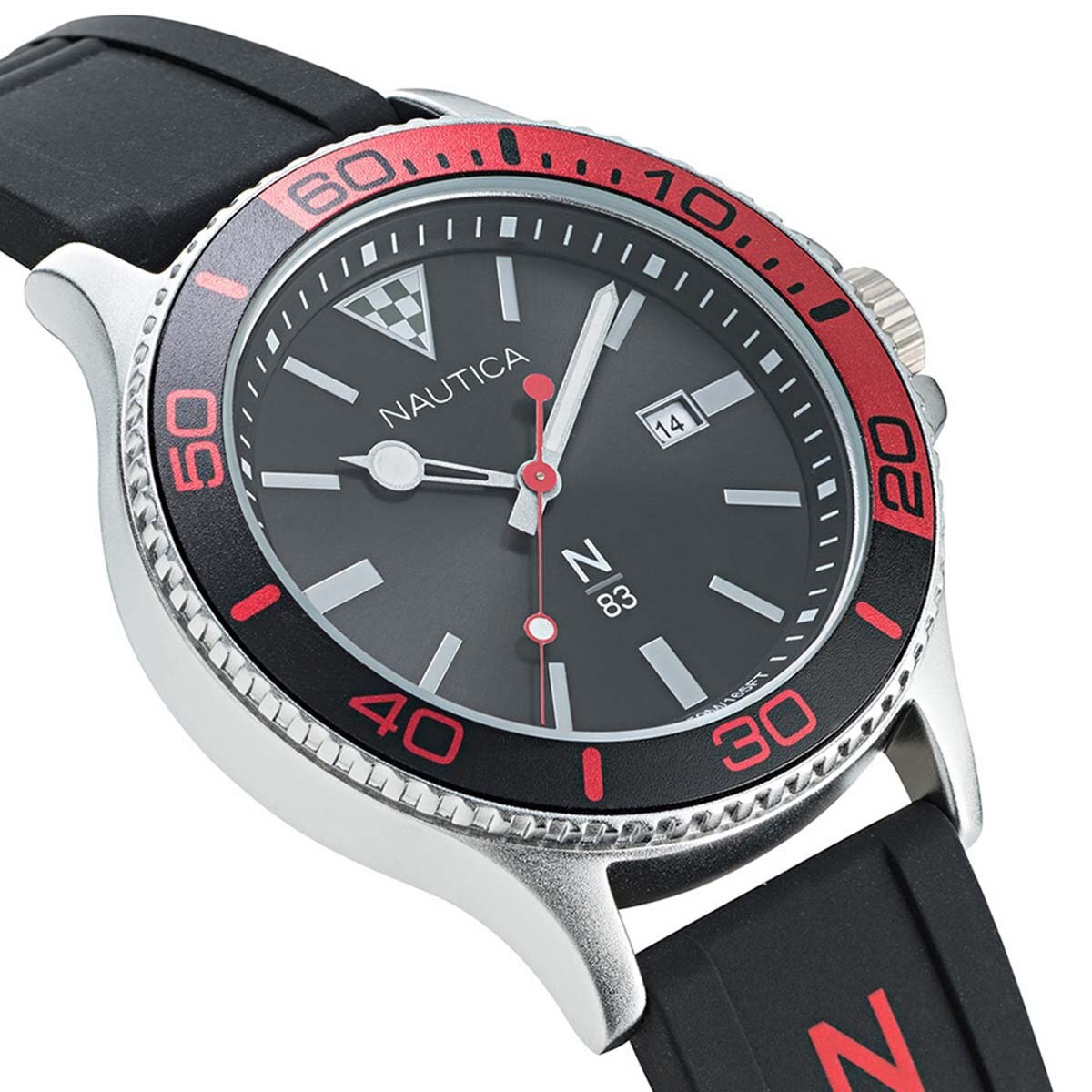 Reloj Negro con Rojo para Caballero Nautica N83