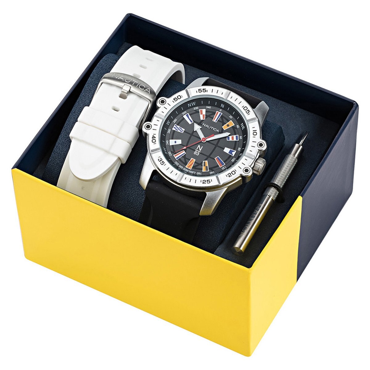 Set de Reloj con Dos Correas Intercambiables para Caballero Nautica N83