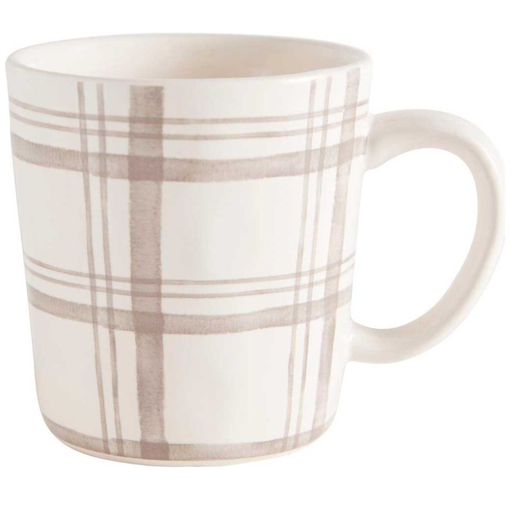 Taza Gray Plaid Pier 1 Imports