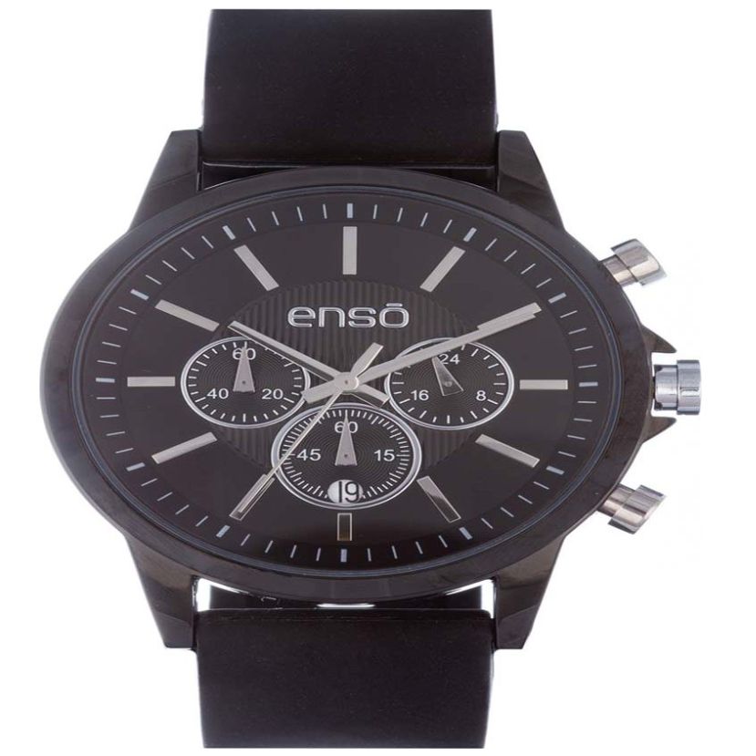Reloj Negro de Silicón para Caballero Enso