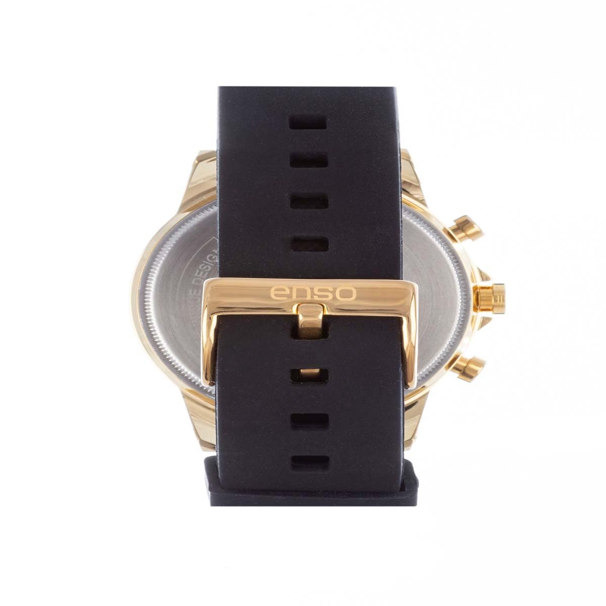 Reloj Negro con Bisel Dorado para Caballero Enso