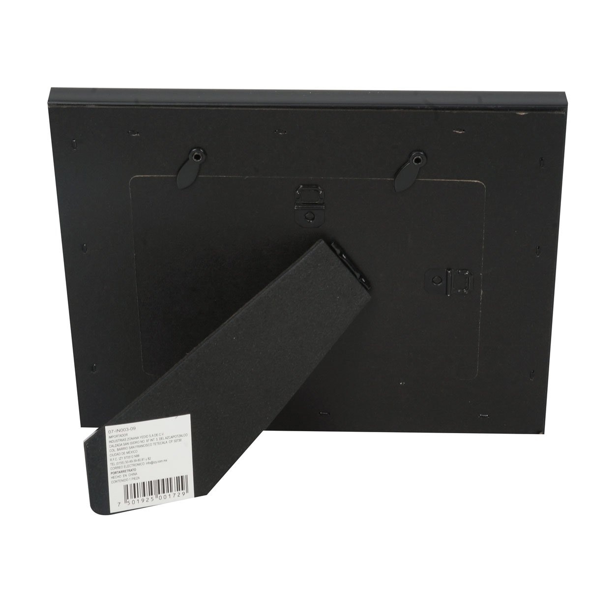 Portarretrato de Plástico Negro 5X7 Quadrum