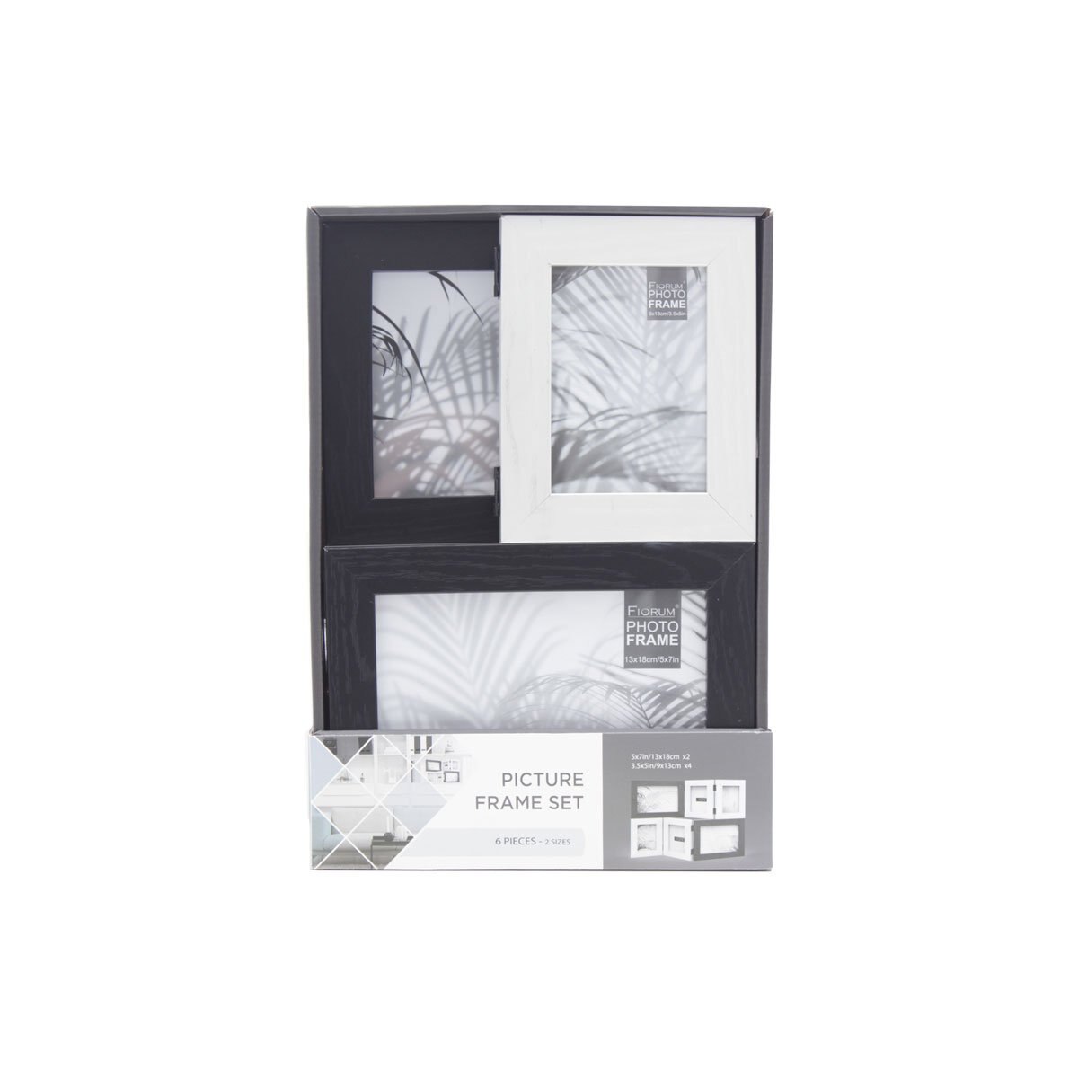 Multi Portarretrato Negro Y Blanco 4X6 Quadrum