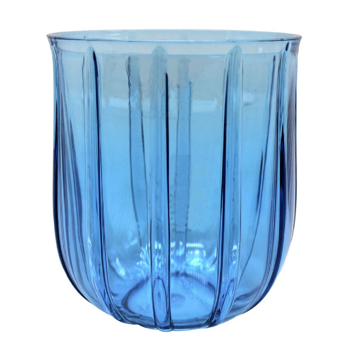 Vaso Old Fashion Rayado Azul Distinto