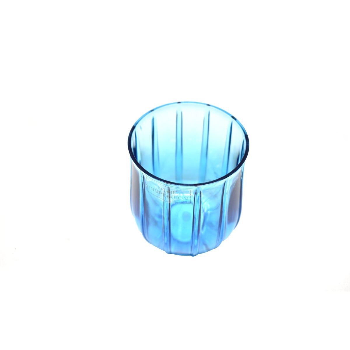 Vaso Old Fashion Rayado Azul Distinto