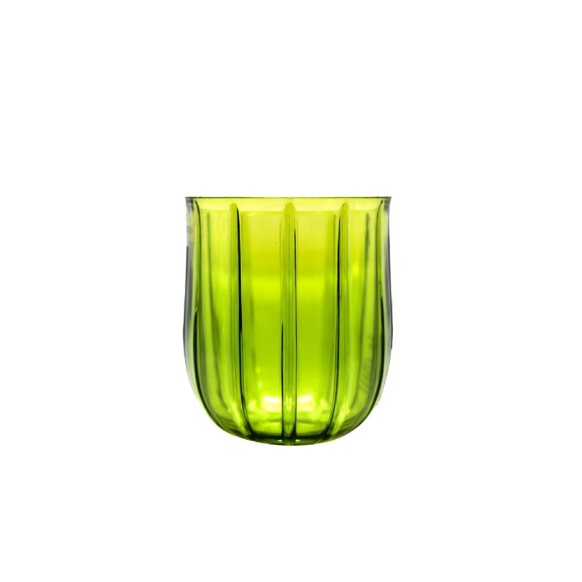 Vaso Old Fashion Rayado Verde Distinto