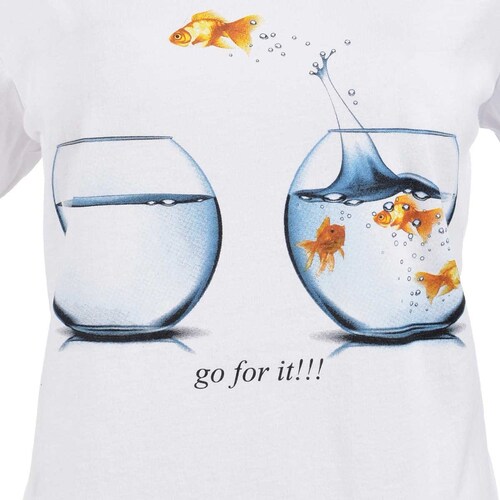 Playera con Grafico de Pez Jeanious para Dama