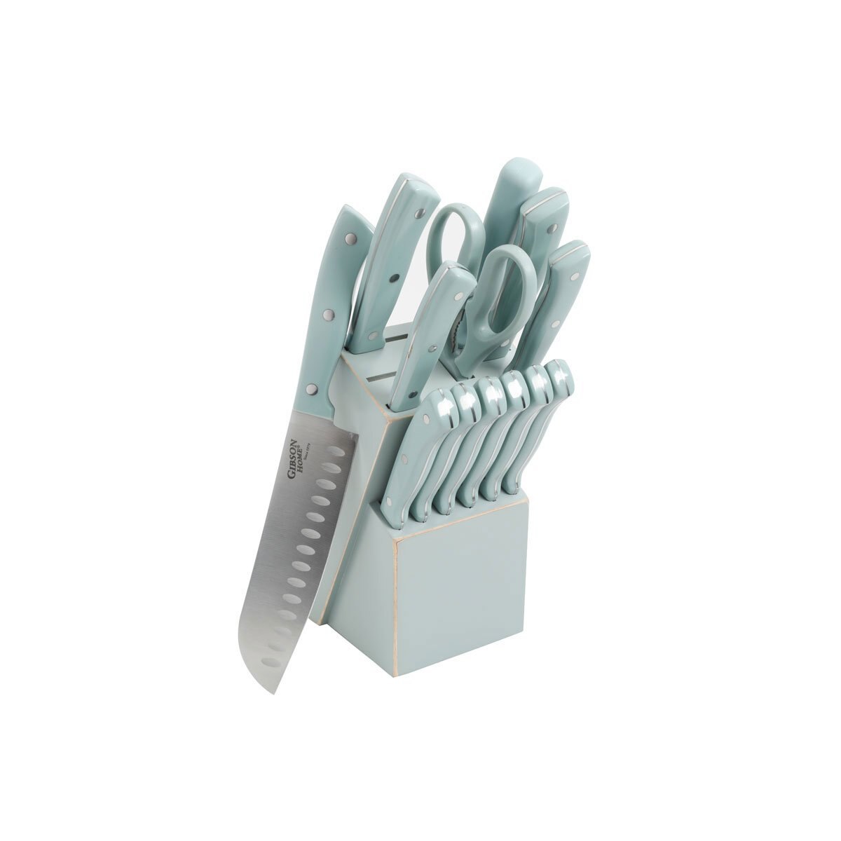 Block de 14 Cuchillos Azul Gibson