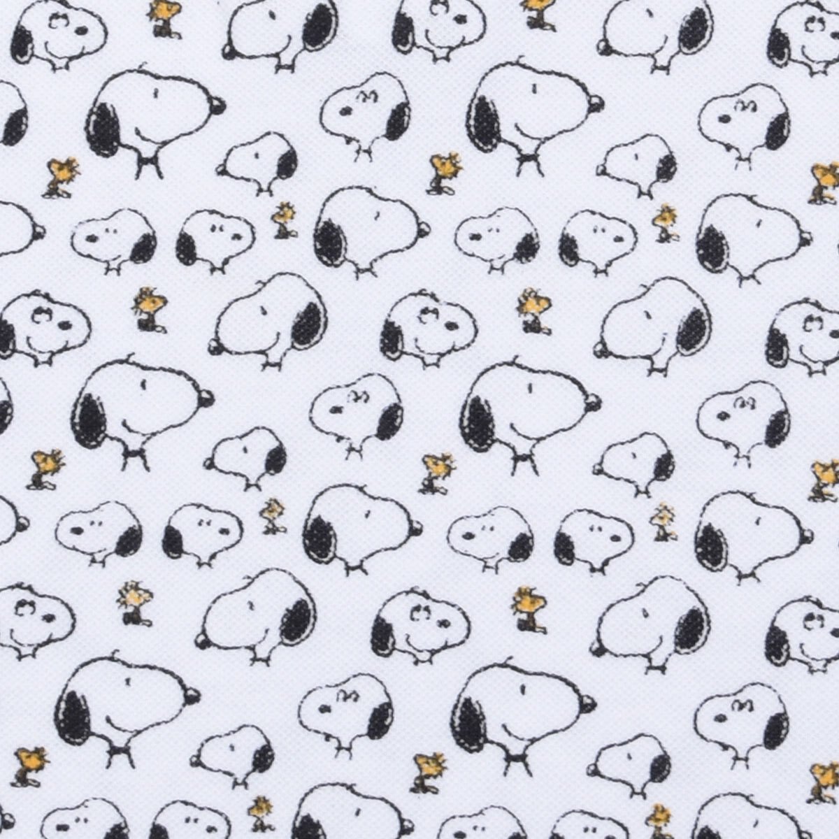 Playera Tipo Polo Blanca con Cuello Amarillo Snoopy para Niño