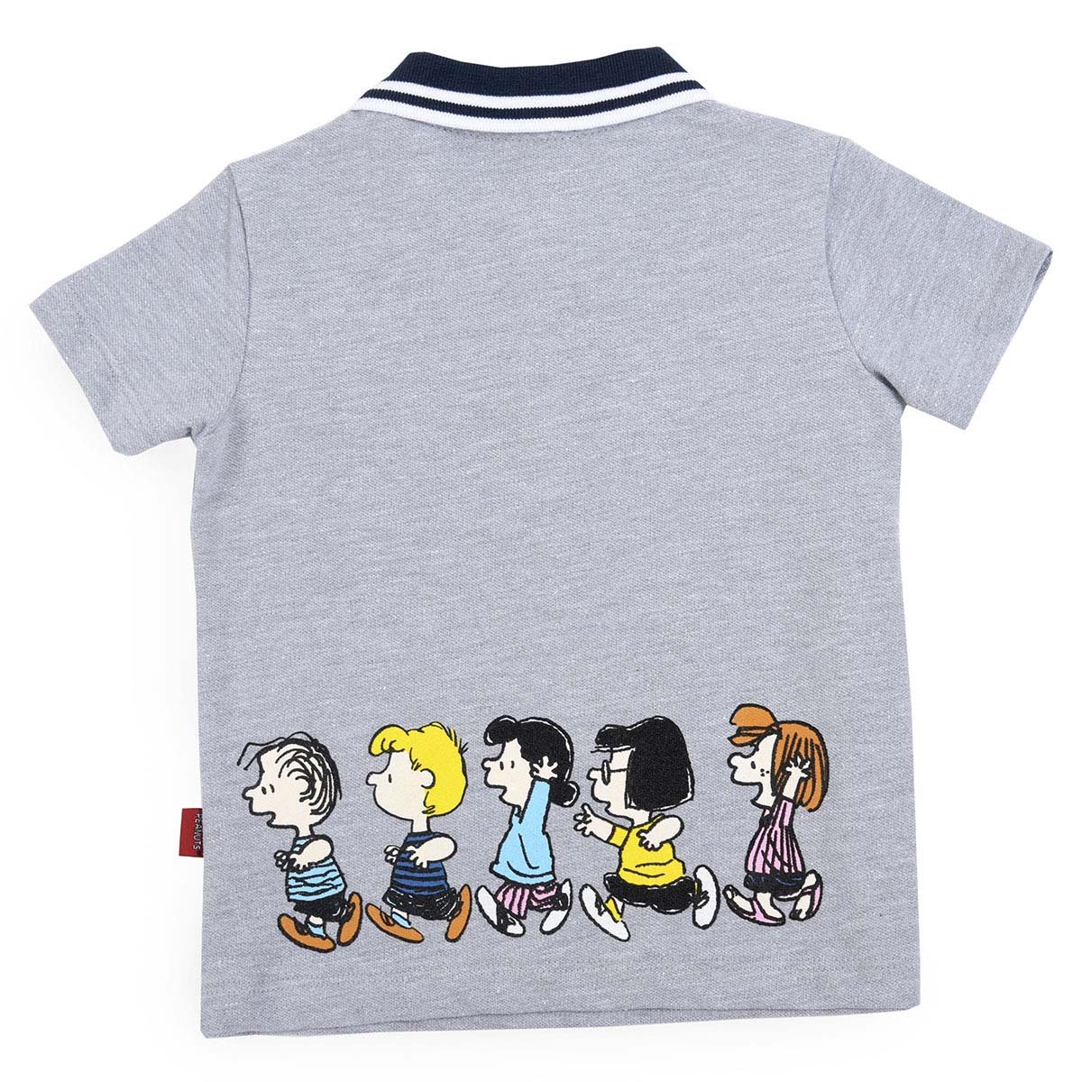 Playera Tipo Polo Gris Snoopy para Niño