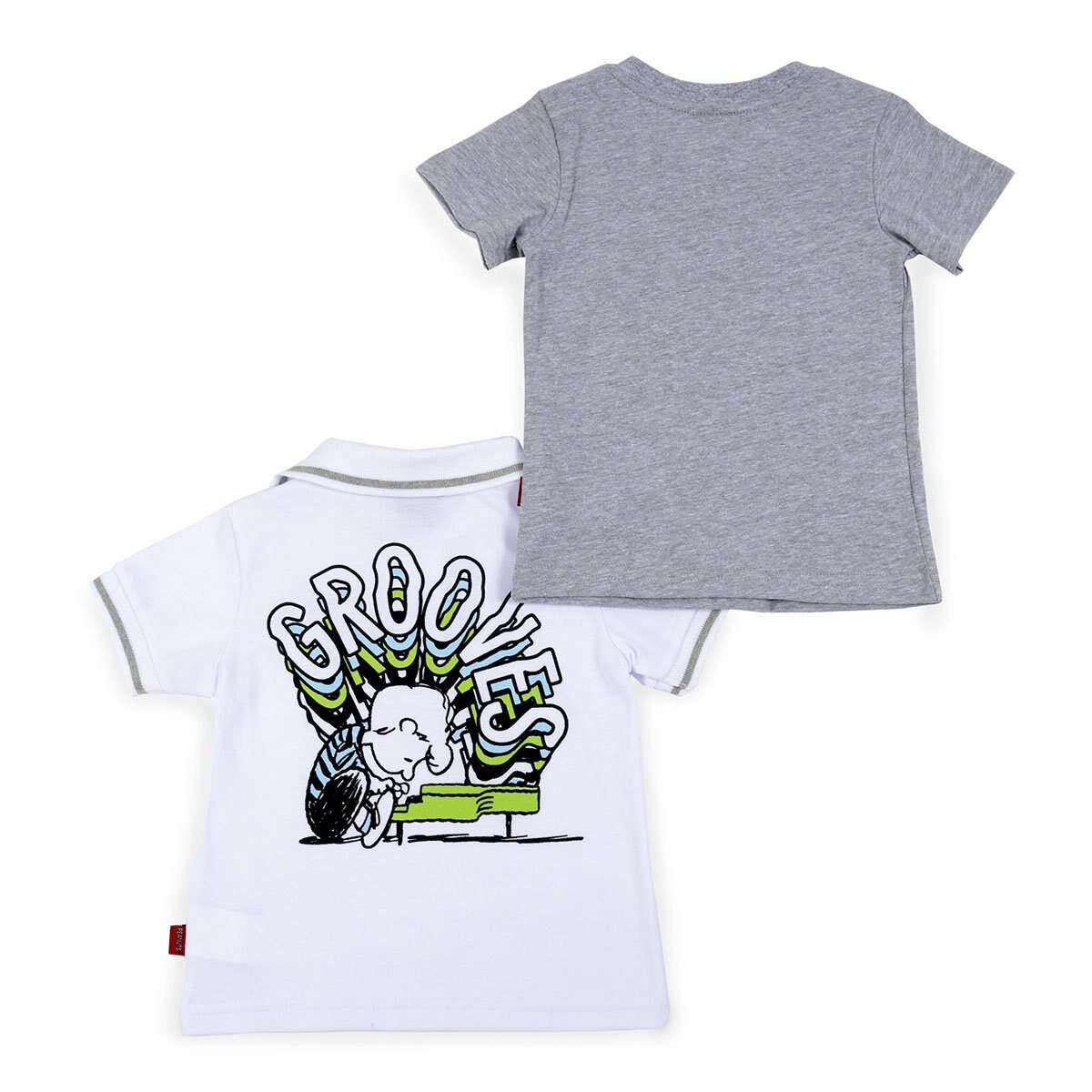 Set 1 Playera Tipo Polo y 1 Playera Cuello Redondo para Niño Snoopy