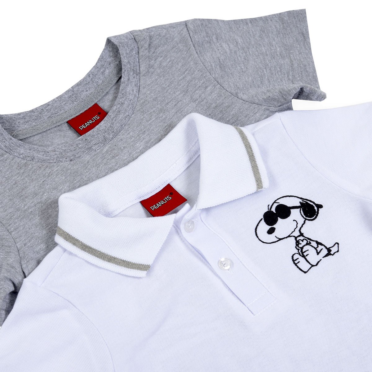 Set 1 Playera Tipo Polo y 1 Playera Cuello Redondo para Niño Snoopy