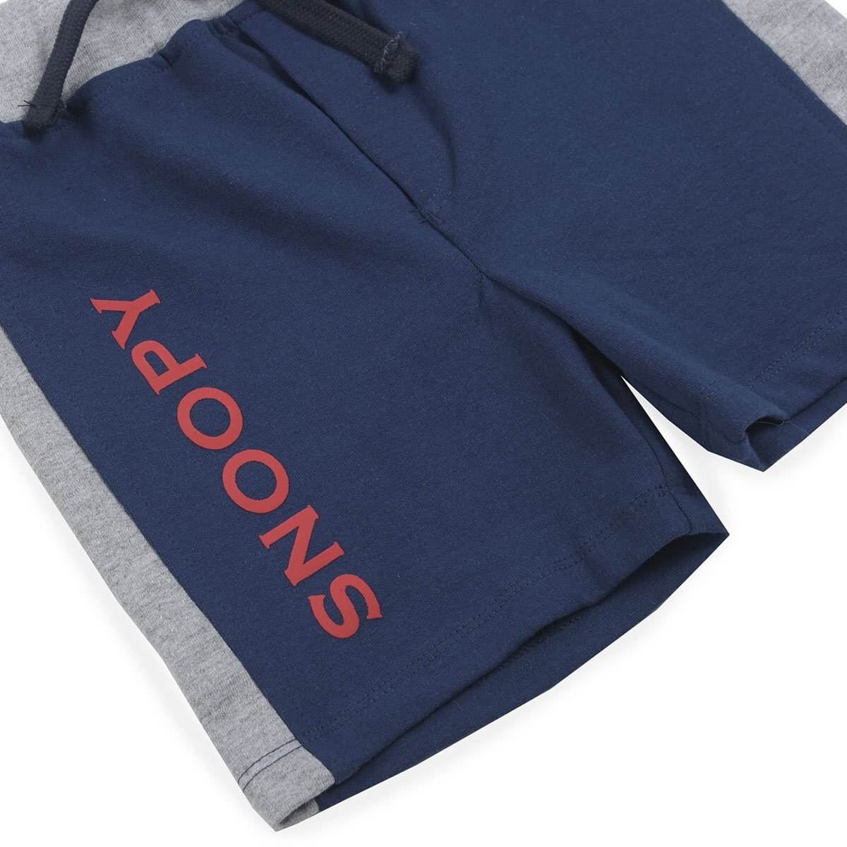 Conjunto de Short Azul y Playera Gris para Niño Snoopy