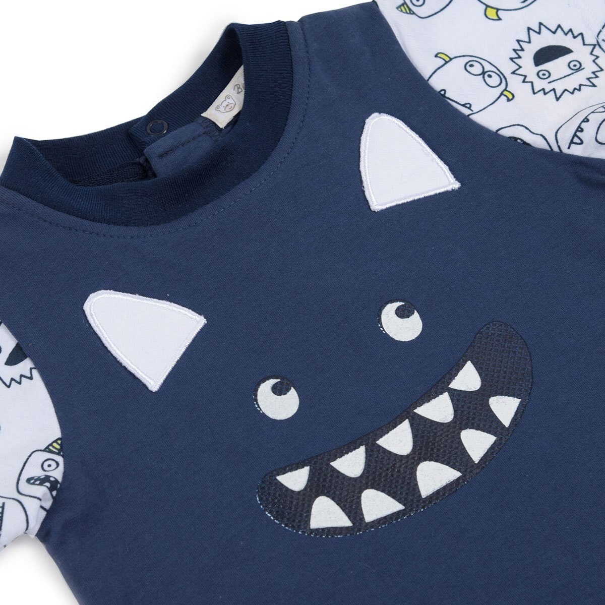 Playera Azul/blanco Being 2 Nice para Niño