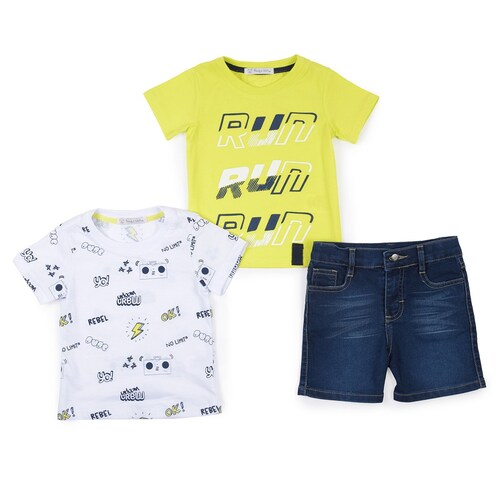 Set de 2 Playeras Y 1 Short para Niño Being 2 Nice