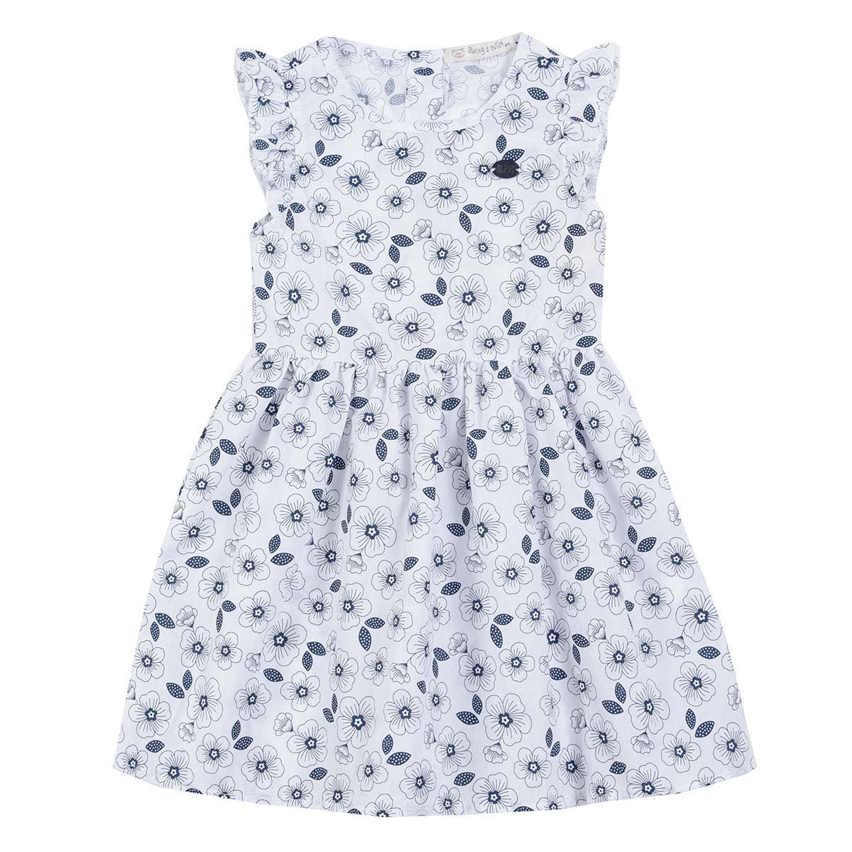 Vestido Floreado de Manga Corta Being 2 Nice