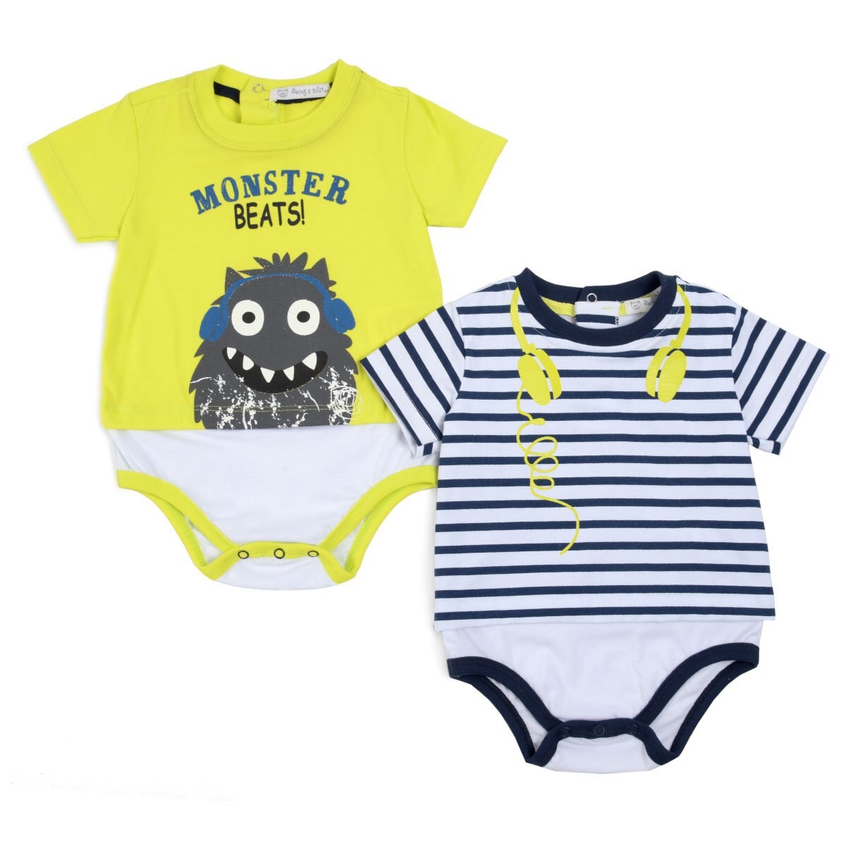 Set de 2 Pañaleros Azul y Amarillo para Niño Being 2 Nice