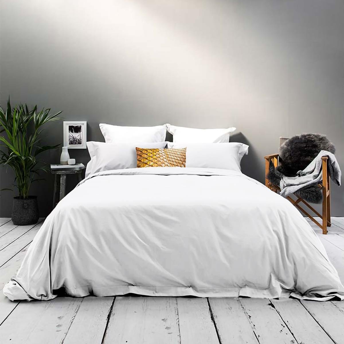 Paquete de cama blanco solid in bed - matrimonial / queen size - Sears