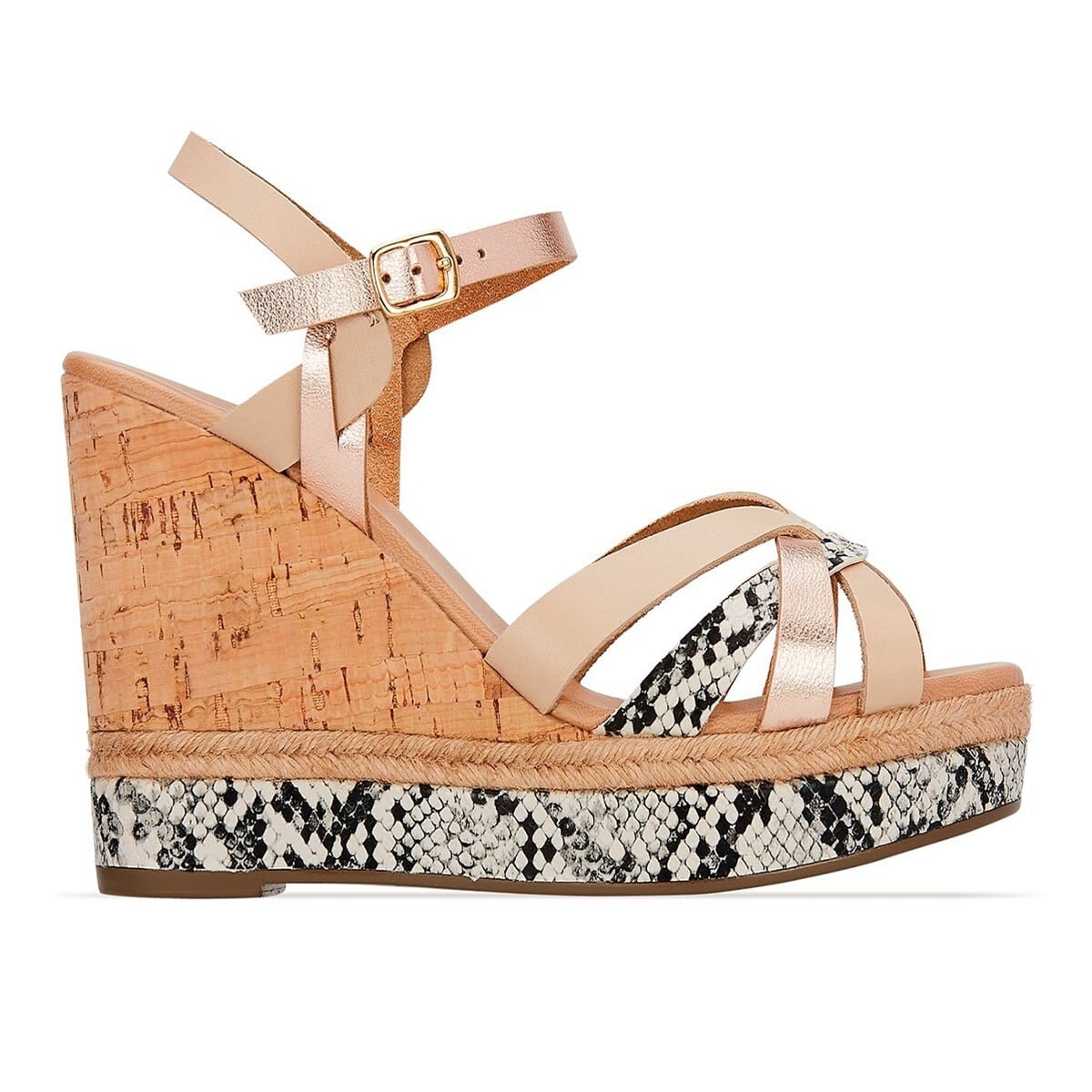 Sandalia Beige con Suela de Yute Andrea