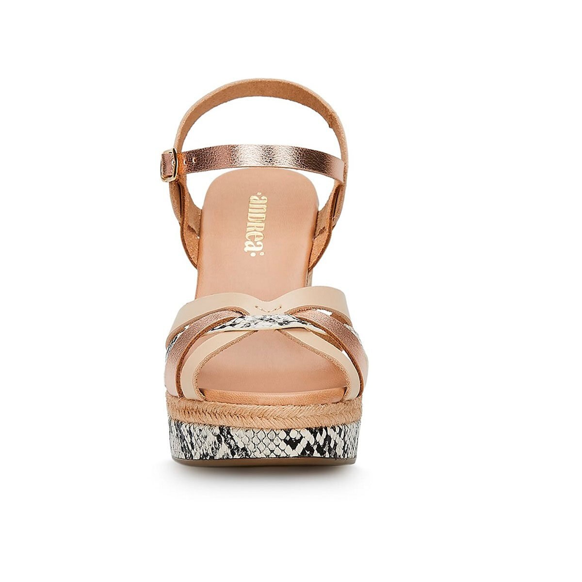 Sandalia Beige con Suela de Yute Andrea