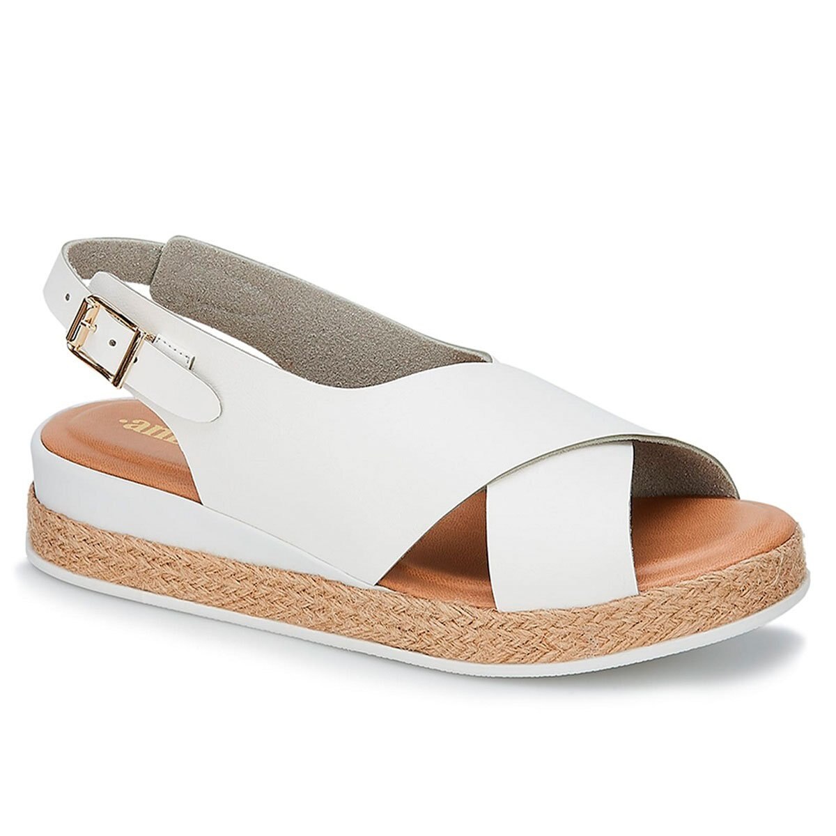 Sandalia Baja Color Blanco Andrea
