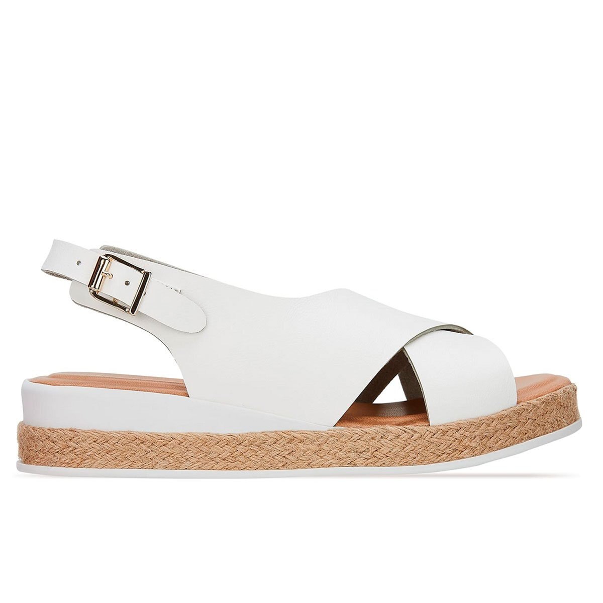 Sandalia Baja Color Blanco Andrea