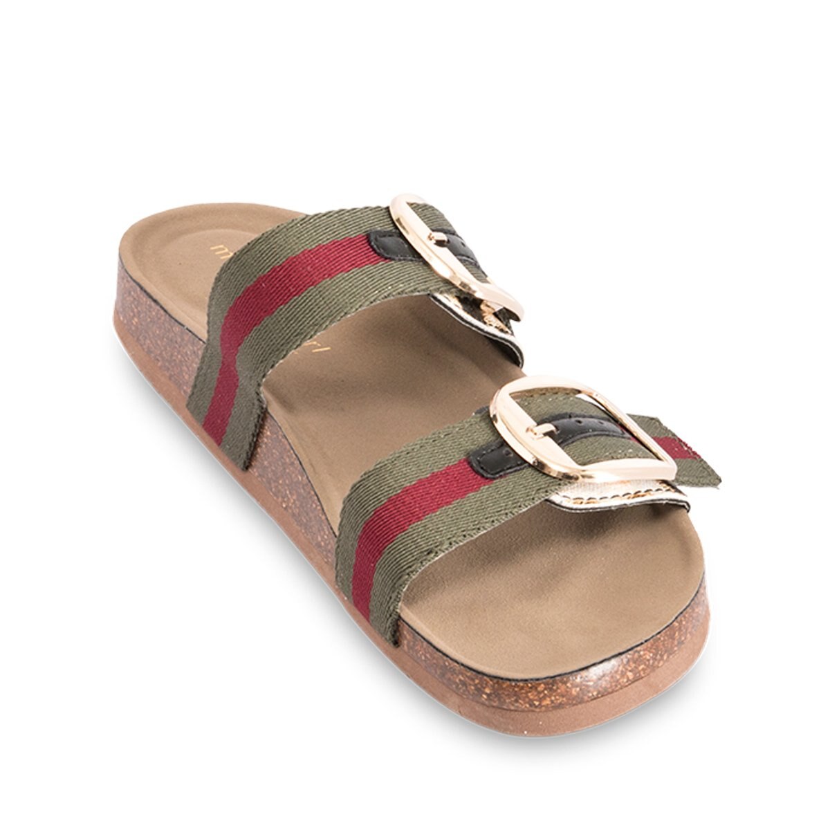 Sandalia Verde Olivo con Doble Tira Madden Girl
