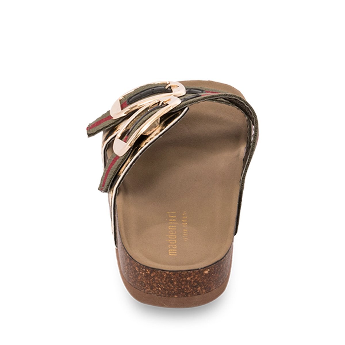 Sandalia Verde Olivo con Doble Tira Madden Girl