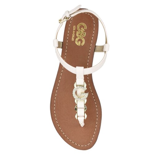 Sandalia Tipo Flat Color Blanco G By Guess